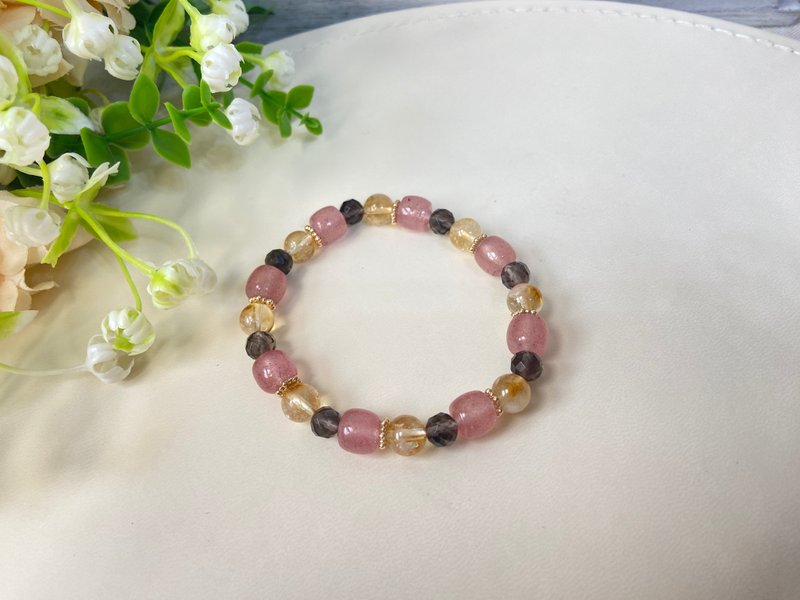 草莓晶/冰曜石/黃塔晶 - 手鍊/手環 - 水晶 多色