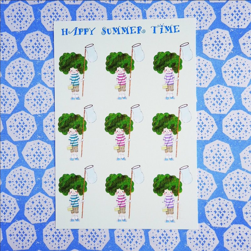 Small Postcard (summer) Happy summer time summer cauliflower of Fu Sophie
