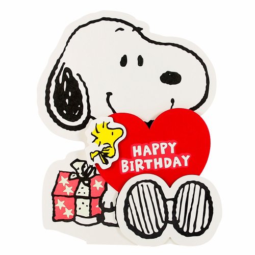 snoopy 点我的鼻子【hallmark-peanuts史奴比-立体卡片/音乐 生日祝福