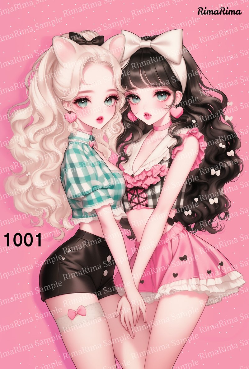 1001  オリジナルステッカー オリジナル人物ステッカー ステッカー シール りまりま  RimaRima - 貼紙 - 紙