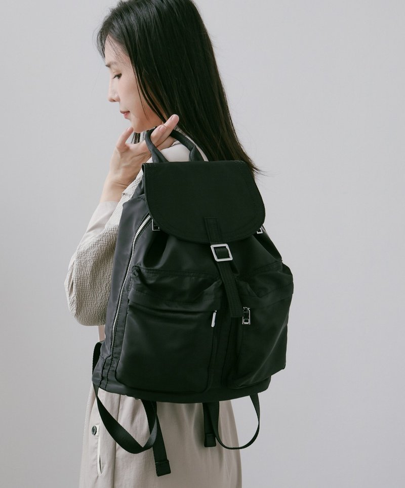 supportingrole 多分層空間俐落多用後背包 黑 - 後背包/背包/書包 - 其他人造纖維 黑色