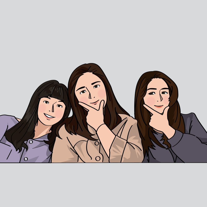 Zark 似顏繪 朋友送禮 生日 情人節電子檔可愛插畫人像畫像【客製 - 電子似顏繪/繪畫/插畫 - 其他材質