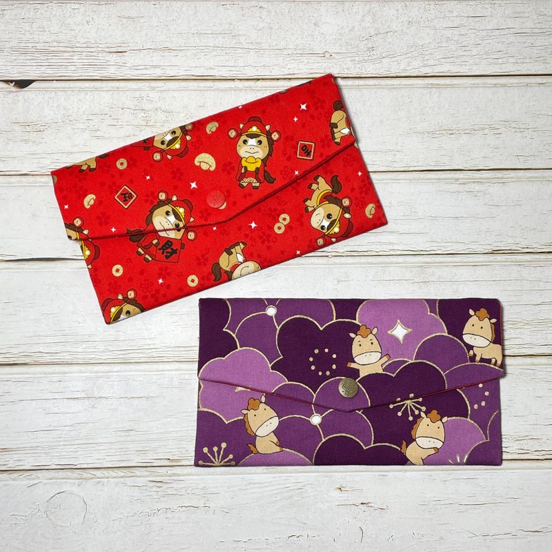 【創意紅包】馬上發財 紅包袋 存摺包 利是封 馬年 布紅包 - 紅包袋/春聯 - 棉.麻