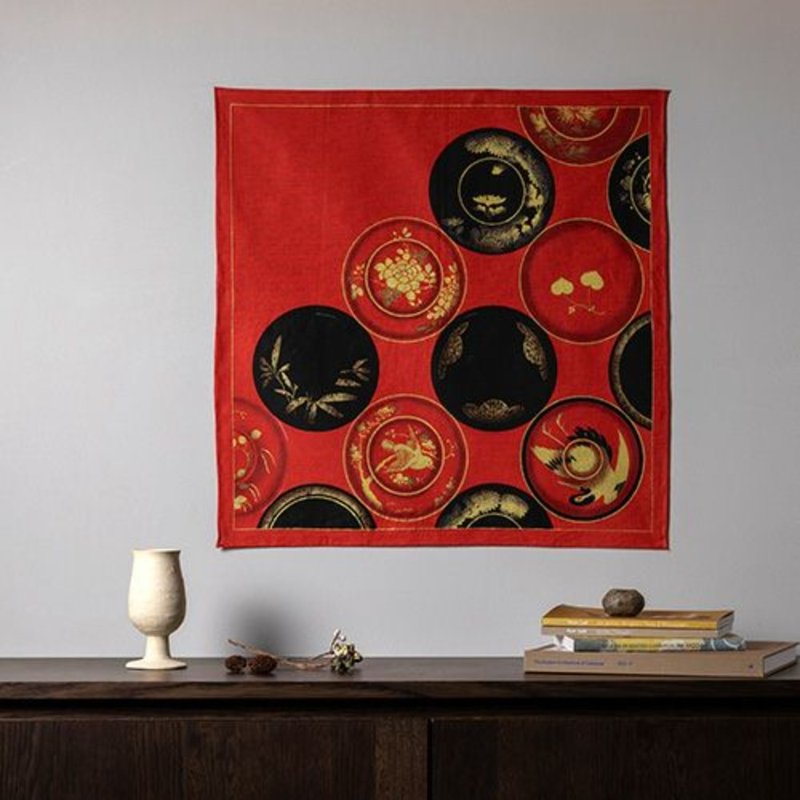 京都風呂敷包巾-中巾-雪月花-椀 - 髮箍/髮帶 - 棉.麻