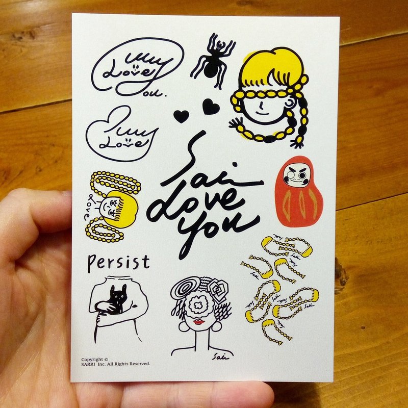 Love group (can create A3 size posters) Birthday Card Design Coloring Illustrator Picture Card Universal Card Art Love Special Funny Strange Feature Weird Cute Taiwan Playable