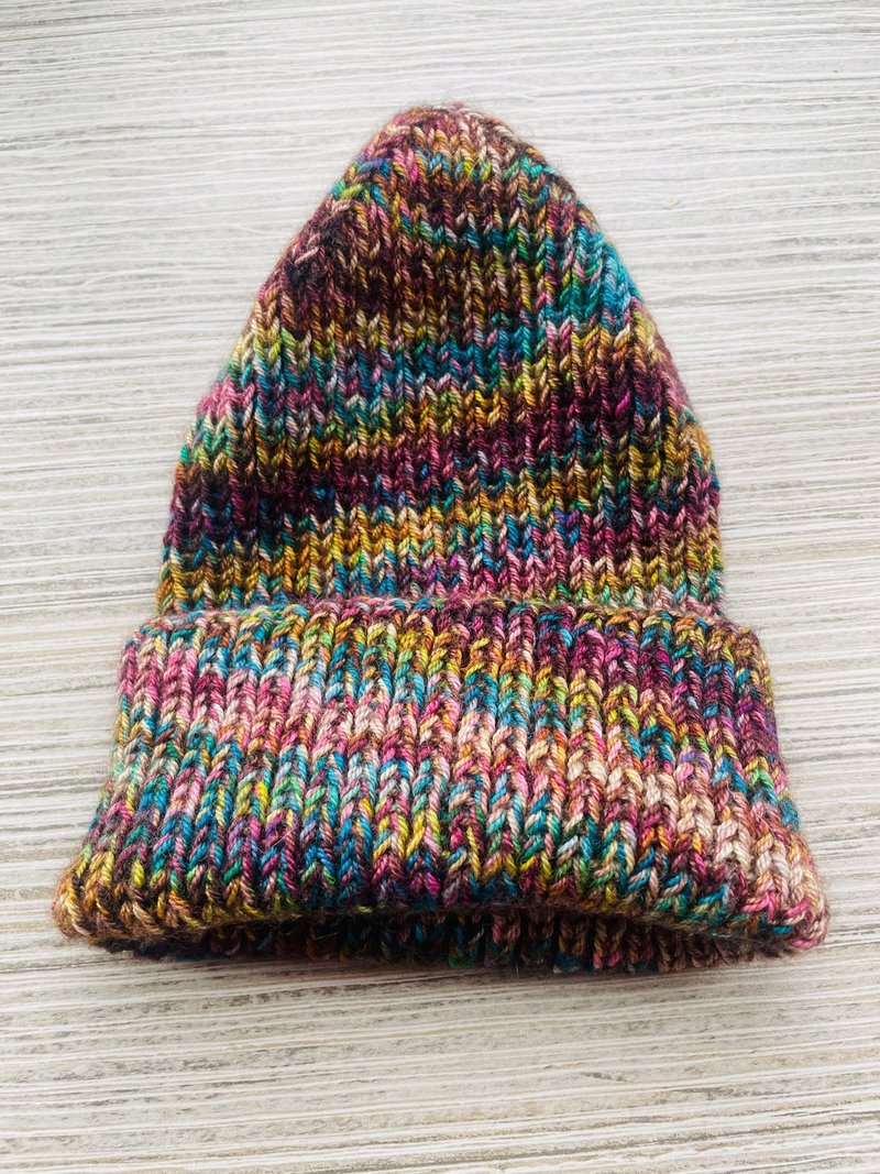 革物製織丨北歐愛爾蘭絕美手染線_毛帽或脖圍兩用款 - 帽子 - 羊毛