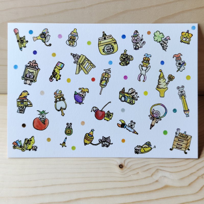 Happy Birthday Every Day (October Birthday Series) / Smile Hello Smilehello Illustration Log Postcard
