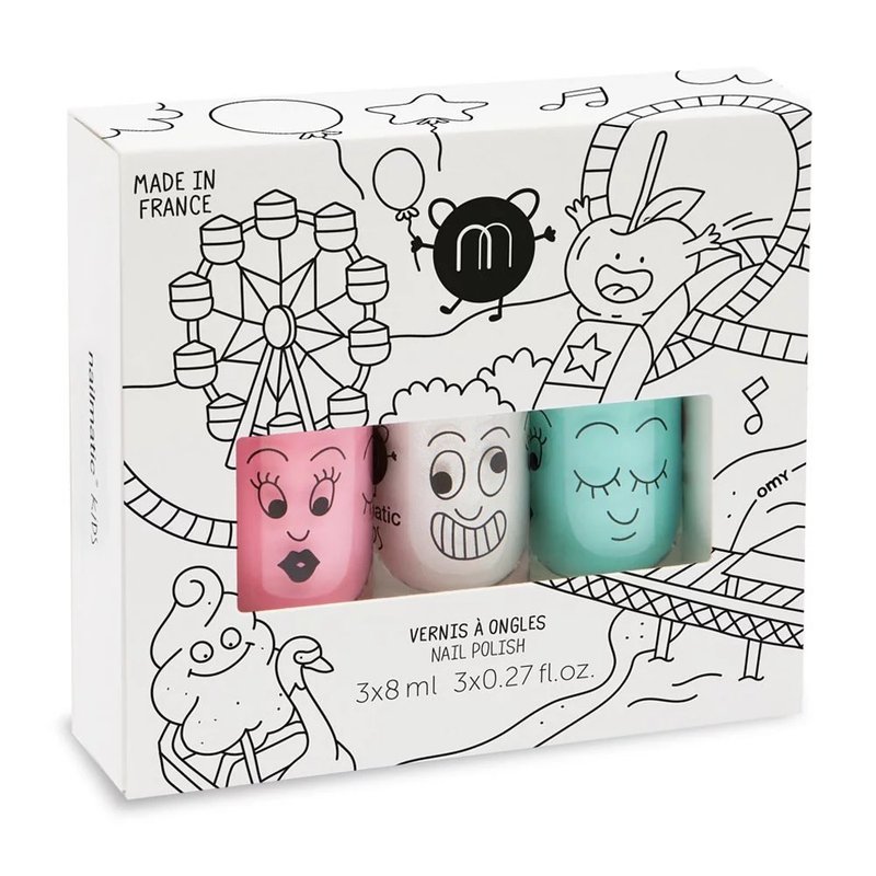 Nailmatic Happy Party Aqua Nail Polish (3pcs)