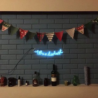neonlite custom made wording light  /wanderlust/