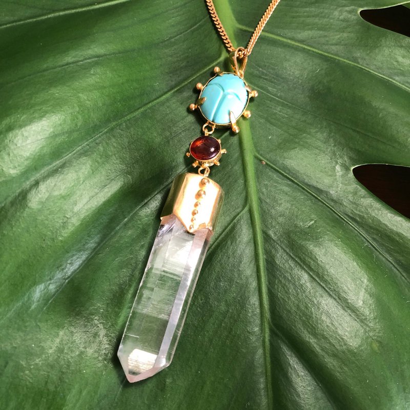 ペンダントヘッド  転生の誓い〈Vow of Reincarnation〉★エジプトシリーズ - 項鍊 - 其他金屬 藍色