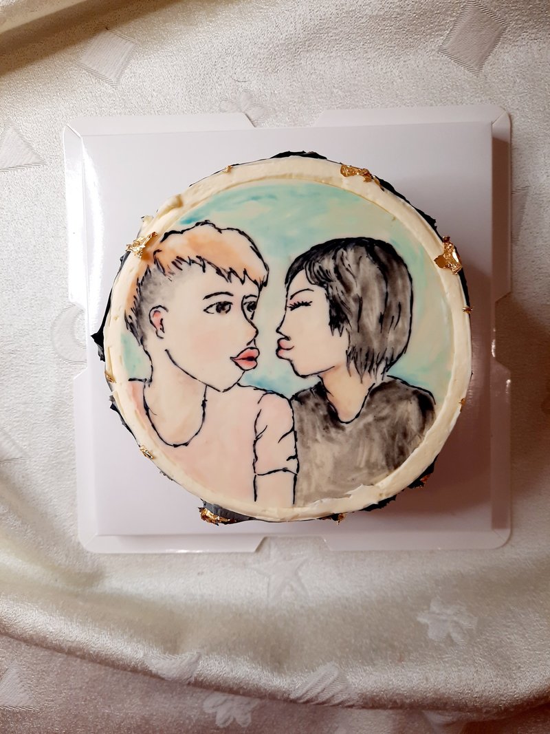 Snow_Exclusive Double Like Painted Cake (5.5 inches heightened)