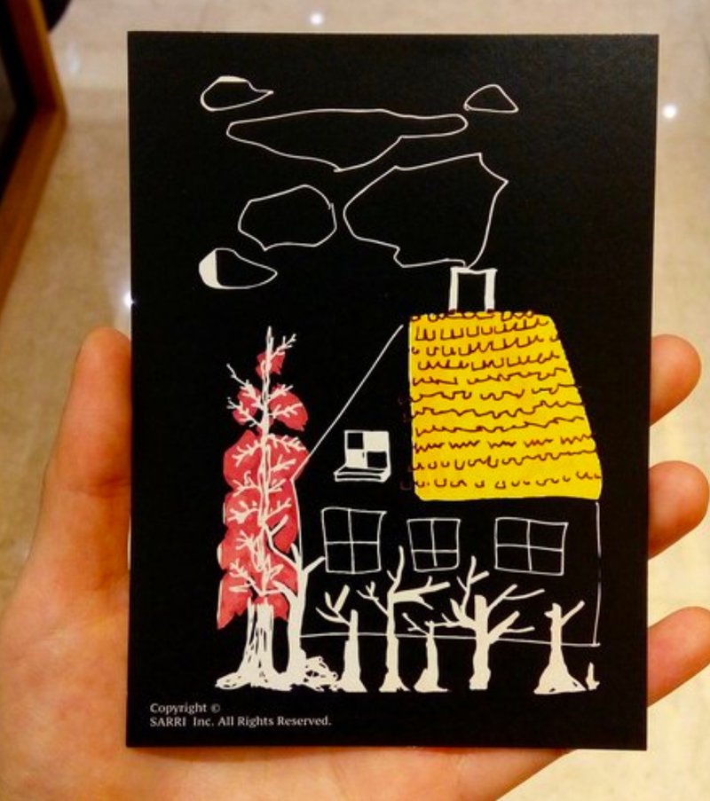 Peaceful Home (A3 size posters can be made) Birthday Card Design Coloring Illustrator Card Card Universal Art Art Modern Lover Special Funny Strange Character Cute Cute Taiwan Yellow Good