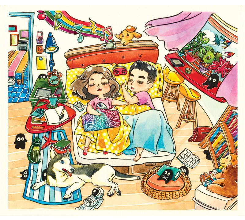 Hand draw water color illustration | Original Painting【Valentine's Date】