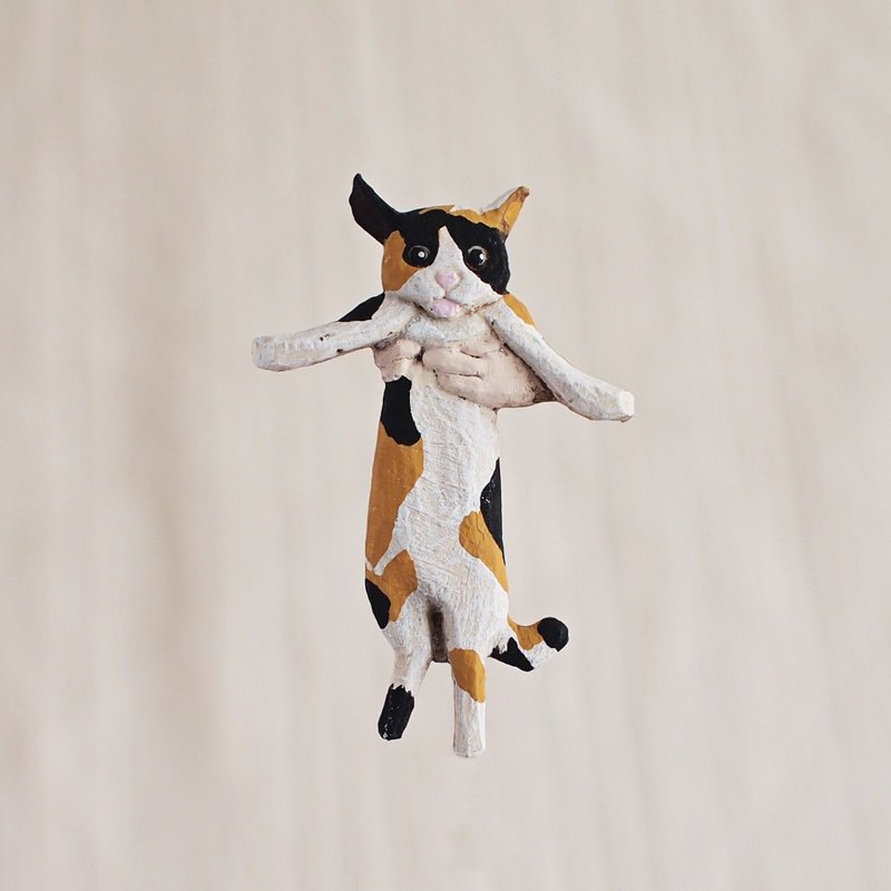 Pin resin brooch Cath the cat