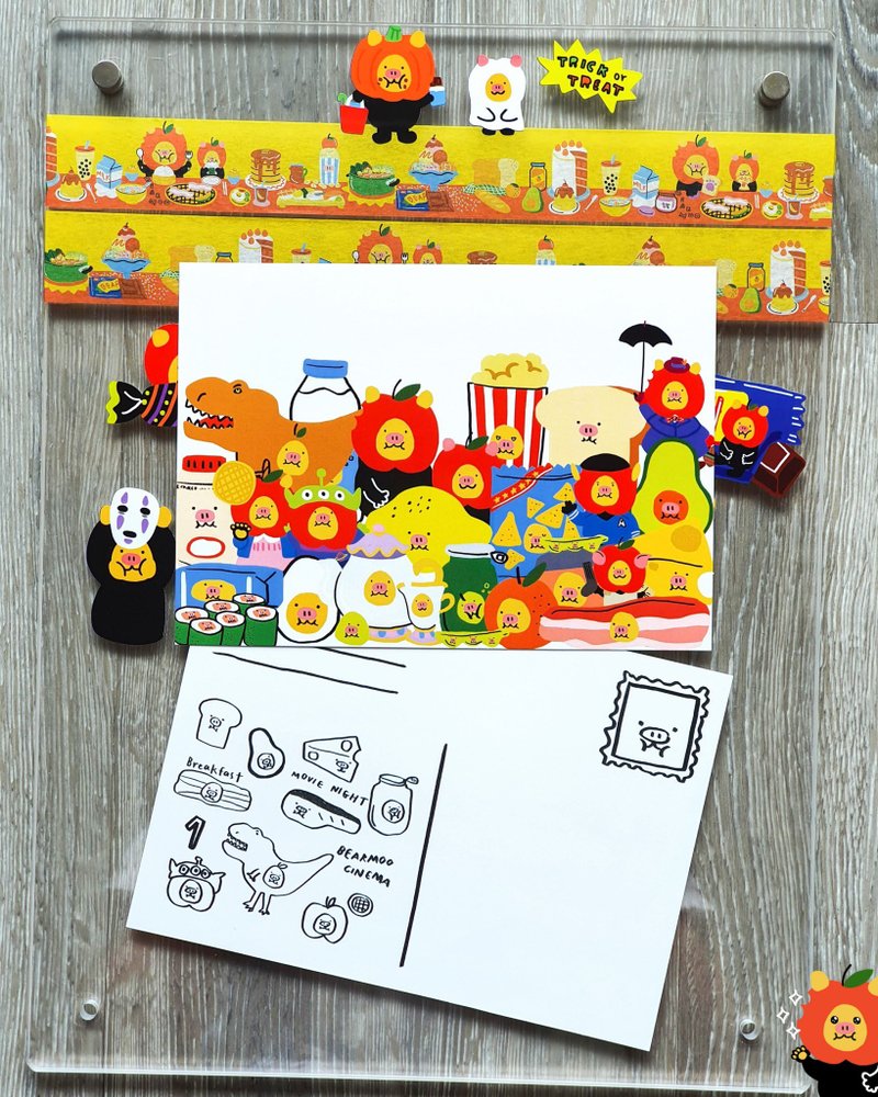 Bearmoo family 01 Postcard