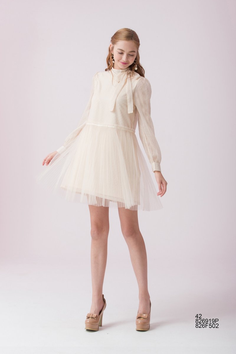 Chiffon printed two-piece dress