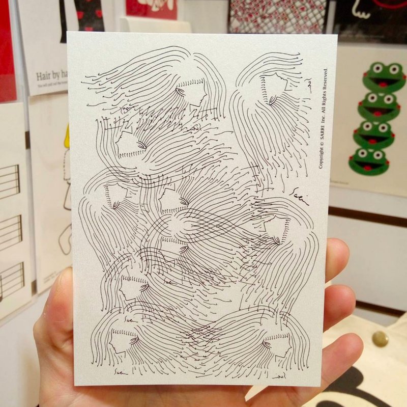 "Scissorless Rebellion" Postcard Birthday Card Design Colored Illustration Picture Book Card Universal Card Art Fine Art Modern Lovers Love Special Interesting Weird Features Weird Cute Taiwan Yellow Fun Funny Eye-catching Tale of Art Glitter Coo