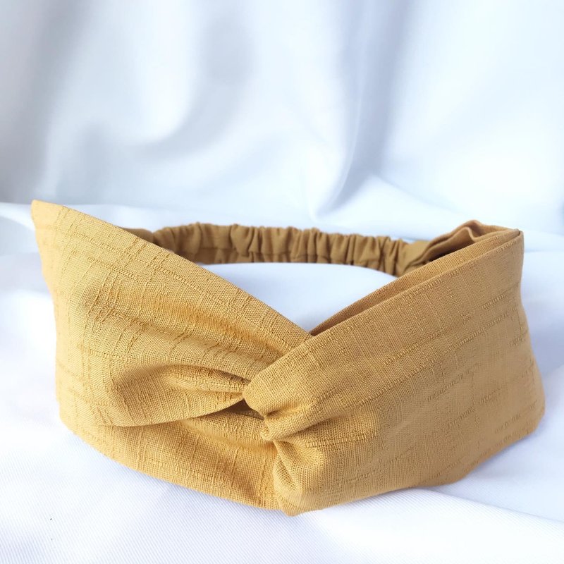 Plain cross hair band - mustard yellow