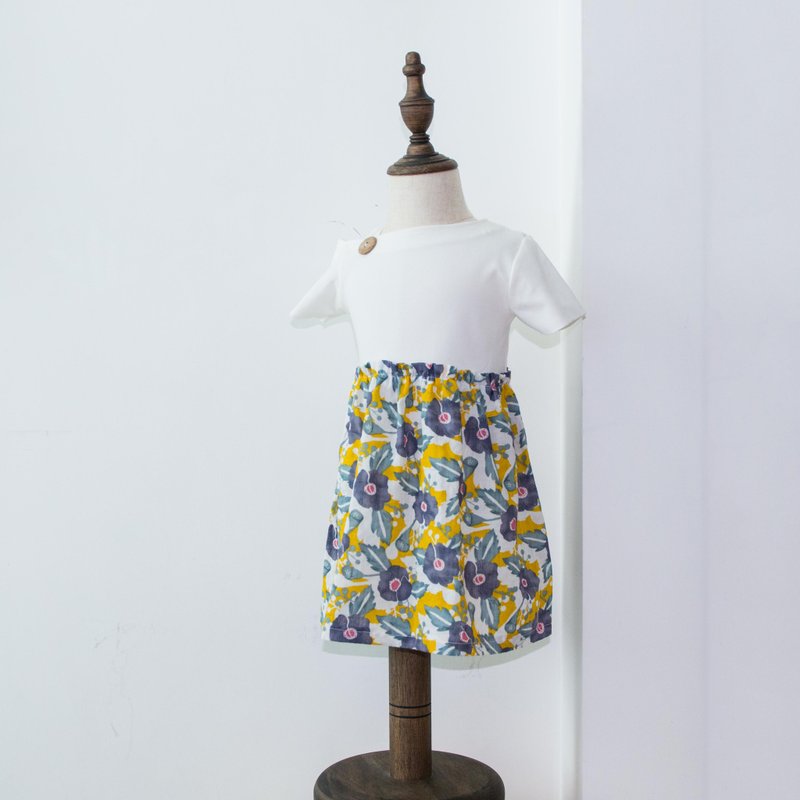 Yellow Floral Kids Dress