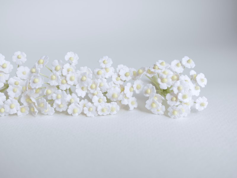 paper flower, supplies, 100 pcs. Canadian anemone, size 0.8 cm., white color - 其他 - 紙 白色