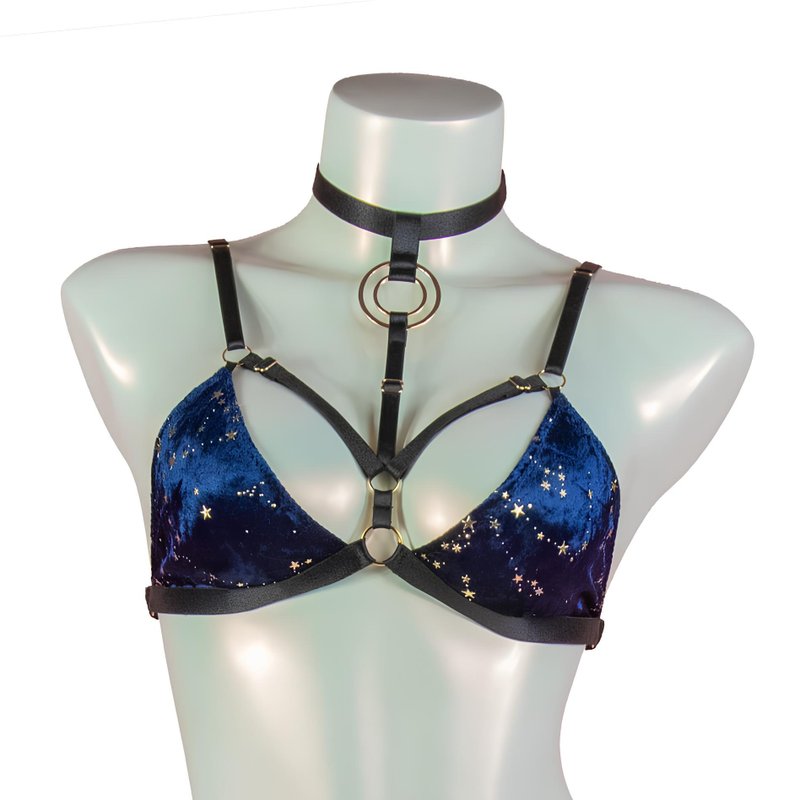 Galaxy Bra Top Blue - 女內衣褲 - 其他材質 藍色