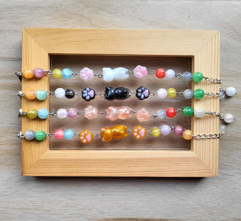 (客製) 喵喵糖果串手練 - 手鍊/手環 - 樹脂