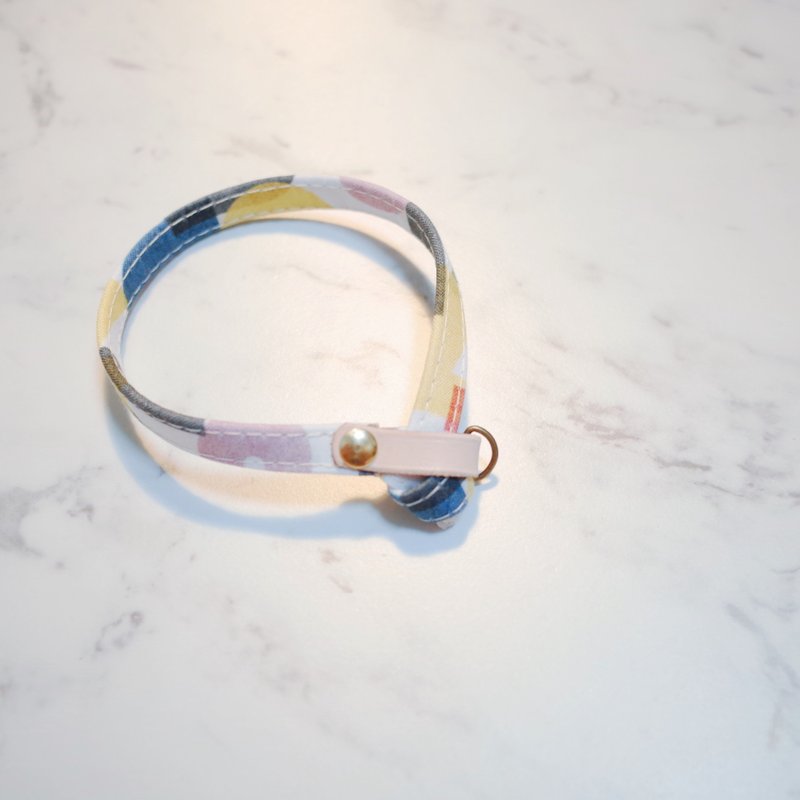 貓 項圈 數字積木 附鈴鐺 可加購吊牌 - 項圈/牽繩 - 棉.麻