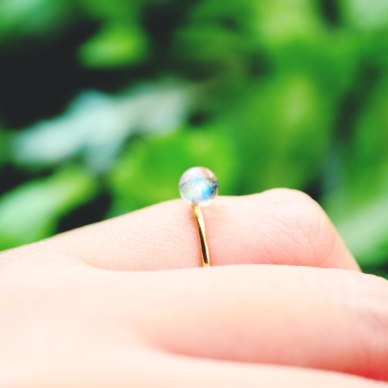 輕珠寶魔幻極光 輕珠寶紫拉長石指環水晶 - 戒指 - 水晶 紫色