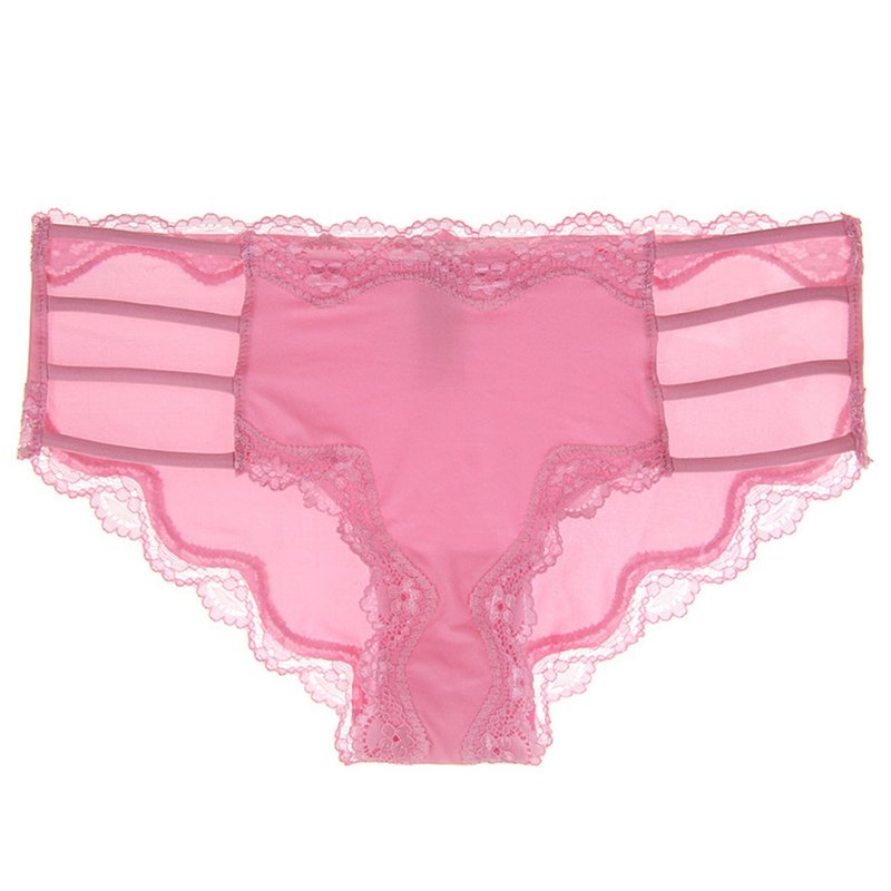 腰間線條設計露膚內褲・玫粉 - 女內衣褲 - 聚酯纖維 粉紅色