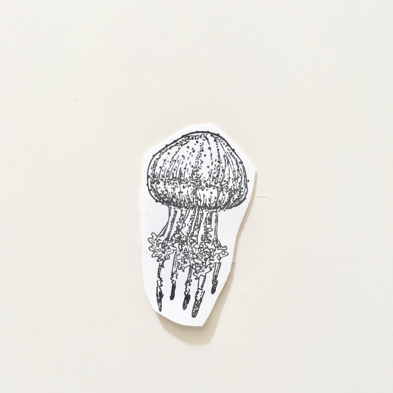 FLOWER-CHILD hand-painted wind tattoo sticker (Jellyfish style3)