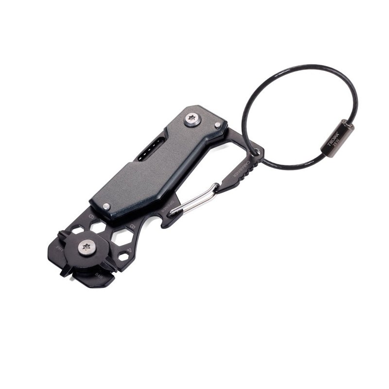 【客製化禮物】【客製化雷射刻印】九大工具組 - 鑰匙圈/鑰匙包 - 其他金屬 黑色