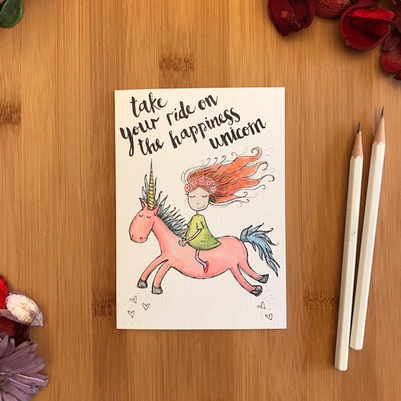 【LITTLE DIFFERENCE】HAPPINESS UNICORN GREETING CARD