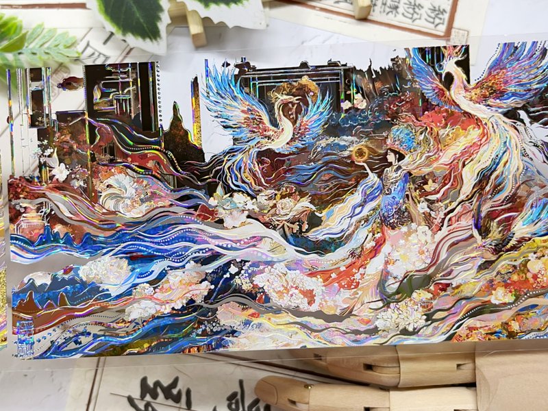 千坊不夜詔 PET 紙膠帶 貝殼光 10米卷 - 紙膠帶/和紙/PET - 其他材質