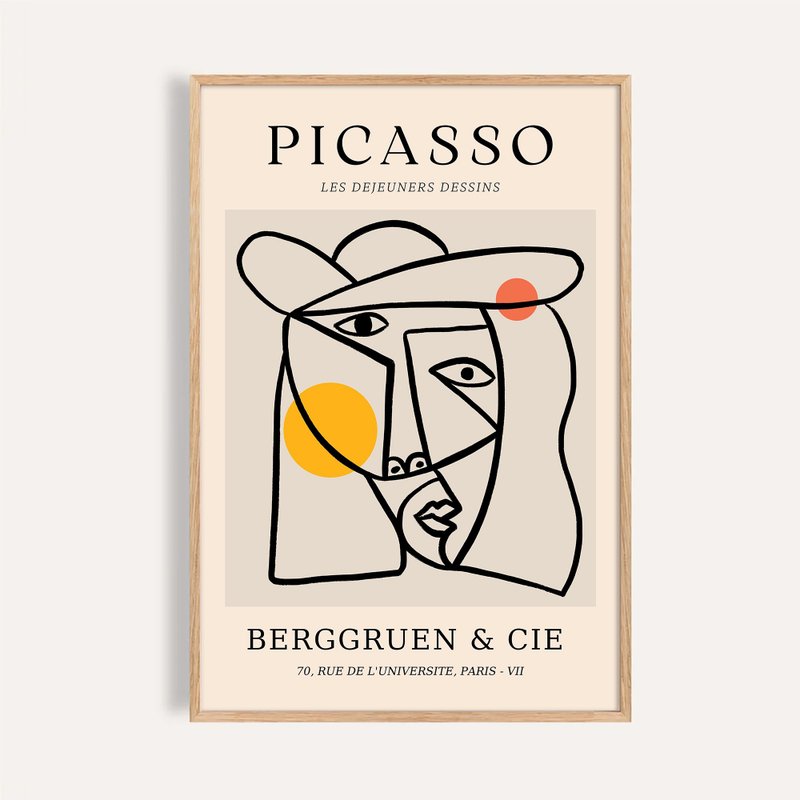 午間的思緒 Noon Reflections / 畢卡索風格 抽象人物 掛畫 海報 - 海報/掛畫/掛布 - 紙