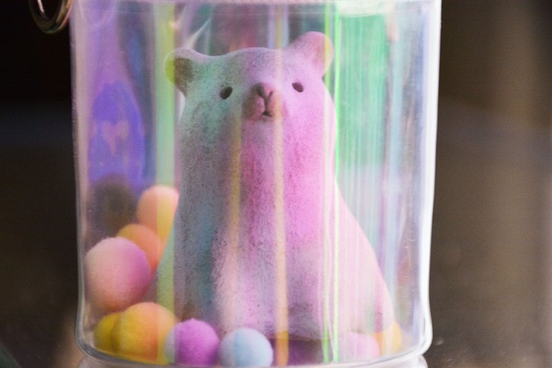 萬聖節限定 虹霓彩藝 Rainbow_neo 鬼鬼熊 附迷幻公仔 - 擺飾/家飾品 - 陶