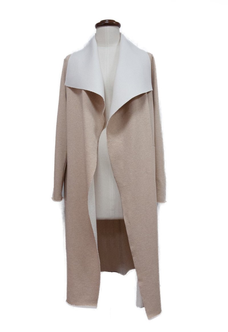 Collar Slim big jacket | natural light brown color day care