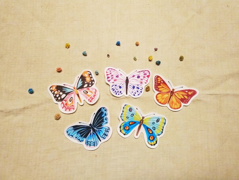 Butterfly transparent sticker