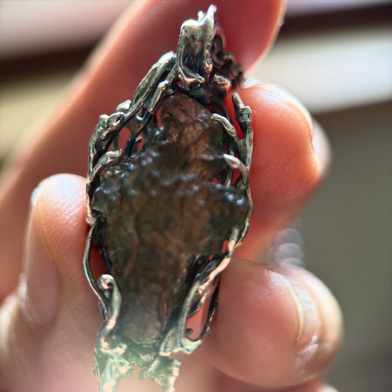 Moldavite / 捷克隕石 / 護心 - 項鍊 - 半寶石 綠色