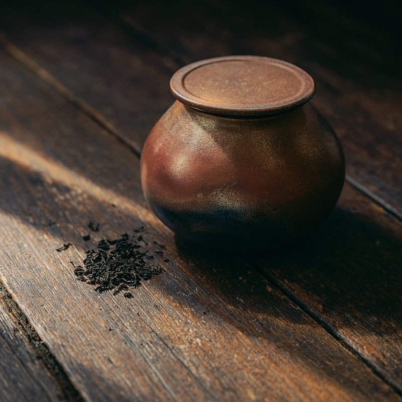 重落灰6兩茶倉 / 茶罐 / 藏茶器  / 小平凡手作 - 其他 - 陶 卡其色