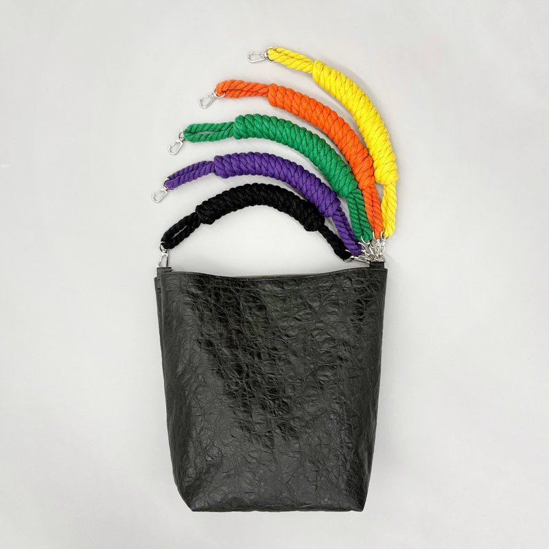 【東京発】特殊素材エコロジーロープショルダー black × 5colors - 手提包/手提袋 - 防水材質 多色