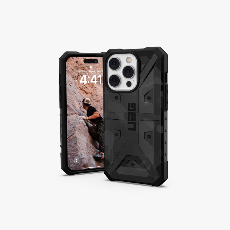 UAG iPhone 13/14/Plus/Pro/Pro Max 耐衝擊保護殼-迷彩黑 - 手機殼/手機套 - 橡膠 黑色