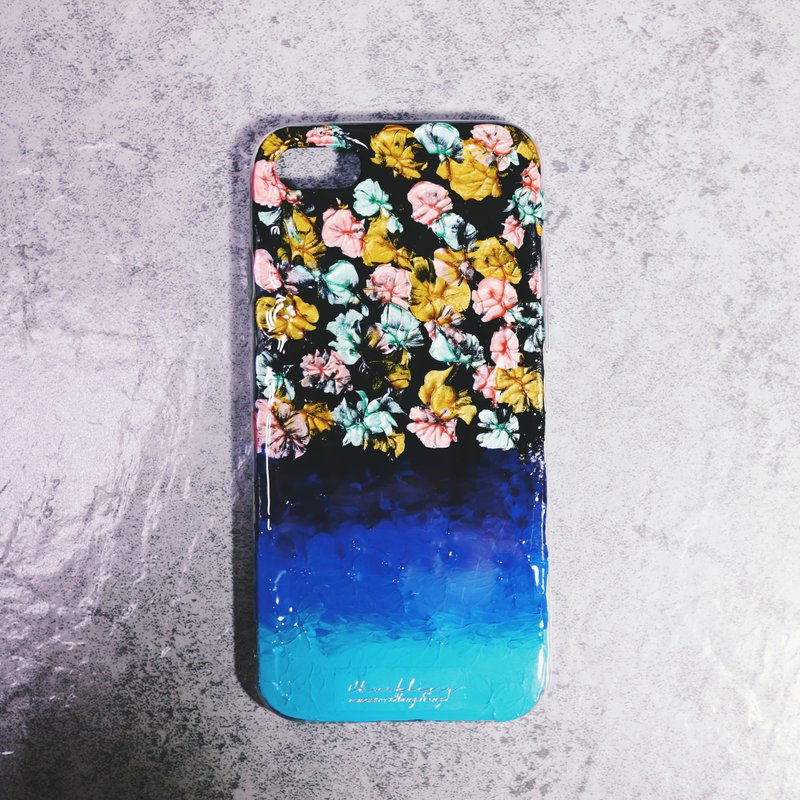 Fireworks series ll Hello blue fireworks ll hand-painted oil painting phone case
