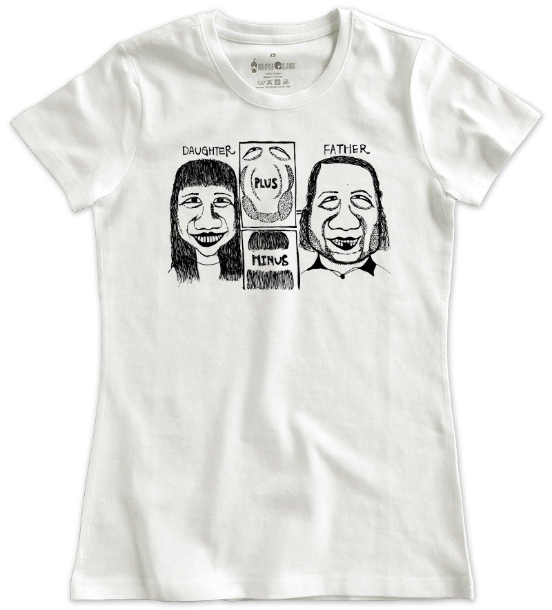 Classic white short-sleeved T-shirt _ and dad looks like (M is not in stock)