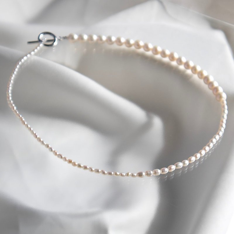 當代漸變珍珠項鍊 - 項鍊 - 珍珠 白色