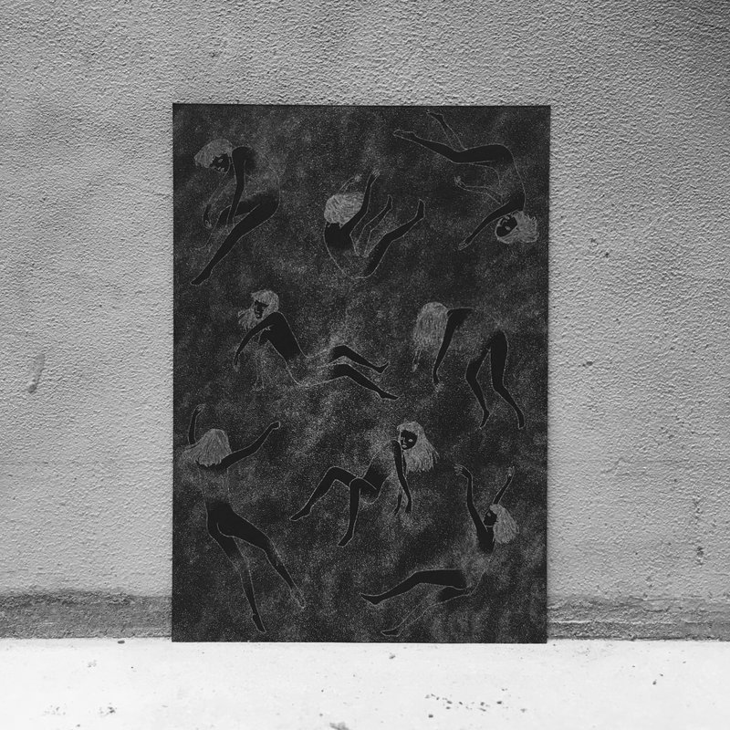 Silent black and white postcards
