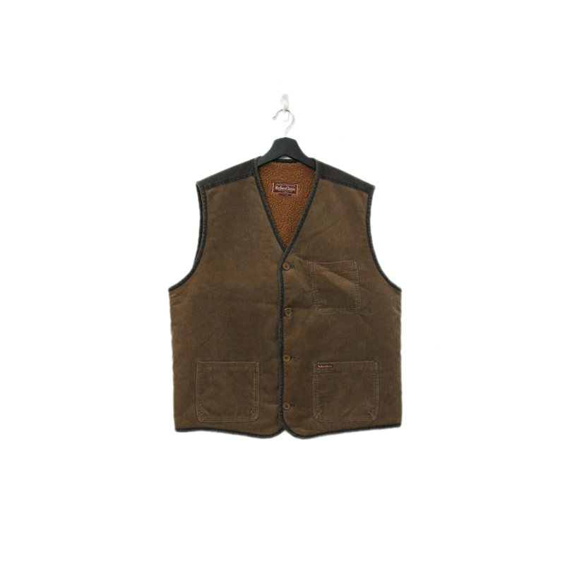 Back to Green-復古毛料背心 Marlboro 鋪棉 v-12/sweater vest - 男背心 - 棉.麻