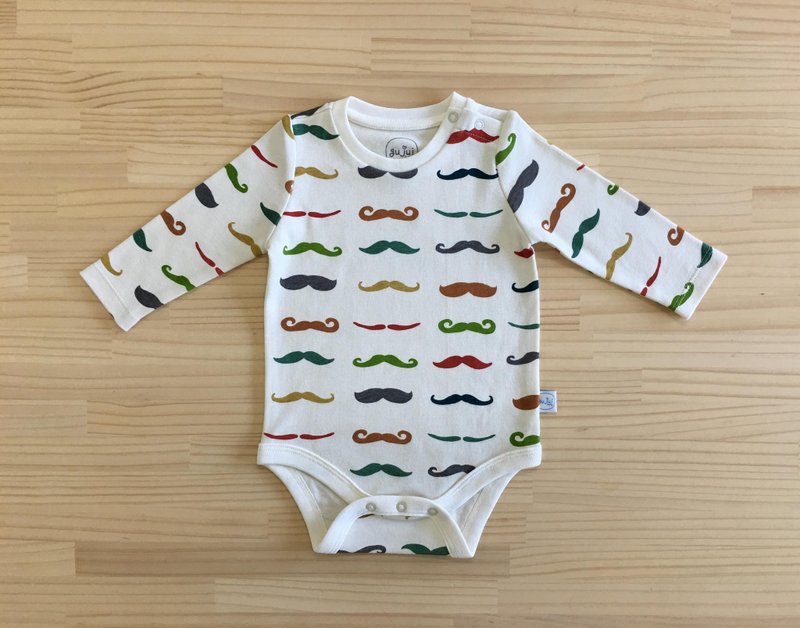 Gujui Mustache - Organic Cotton Long Sleeve Wrap Kit 6~12M