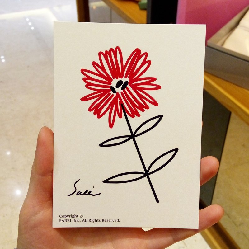 "Flowers never fade" (Can make A3 size poster) Birthday Card Design Coloring Illustration Photobook Card Universal Card Art Art Modern Lovers Love Special Interesting Weird Features Weird Cute Taiwan Yellow Fun Funny Eye-catching Tide Art Glitter