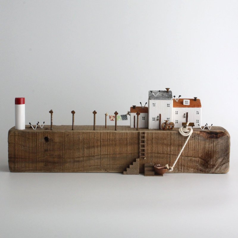 流木インテリア-潮騒とカモメ-W806 - 擺飾/家飾品 - 木頭