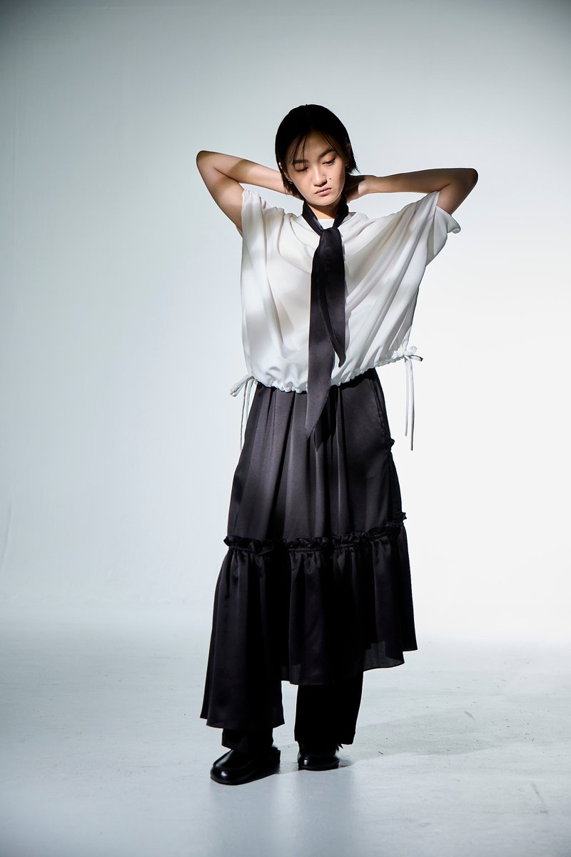 抽繩落肩上衣 - 其他 - 其他材質